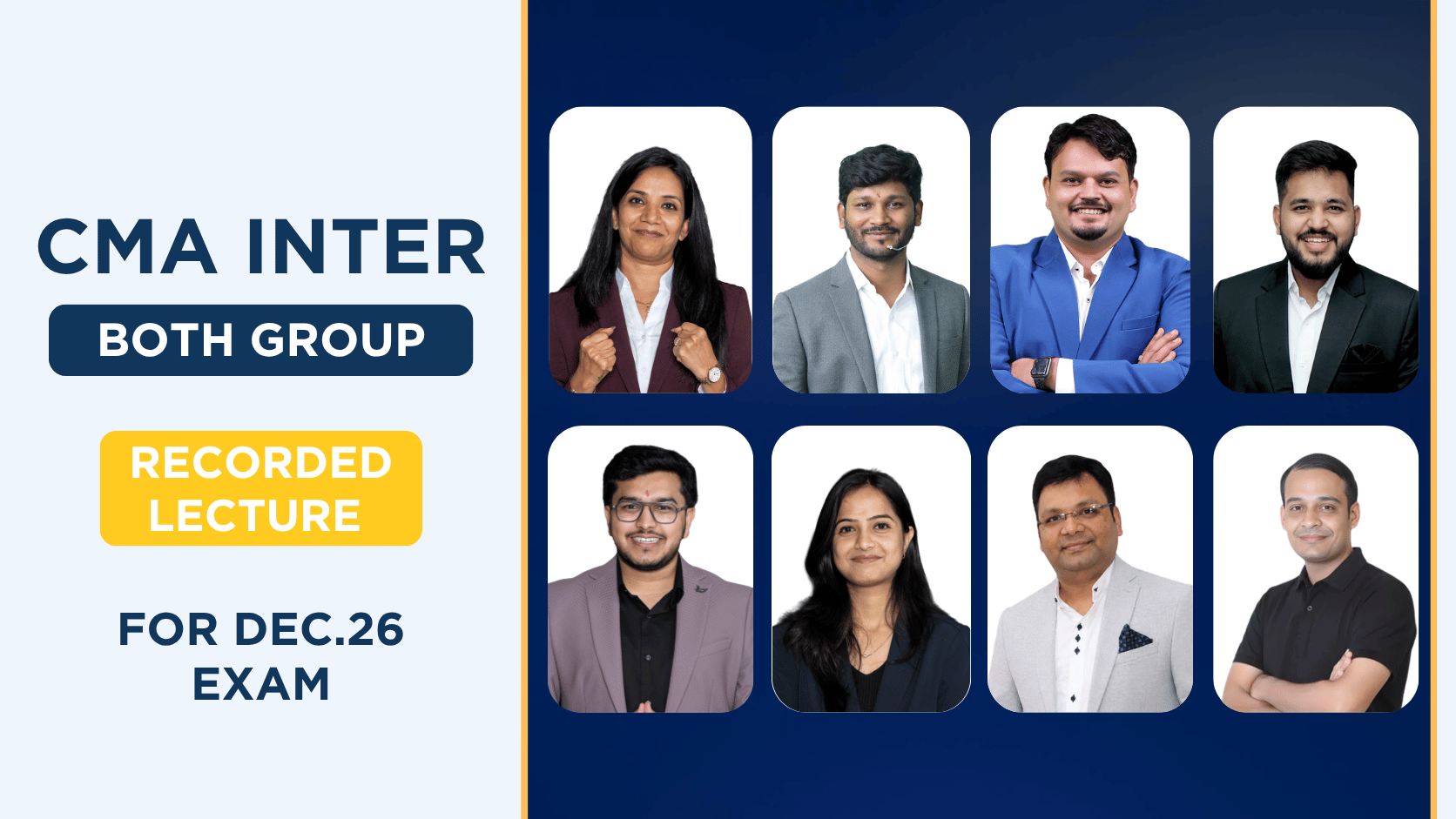 CMA Inter Both Group Regular Recorded Lectures | SBM_SB_PG_VJ_KS_SJ_SS | Dec.26