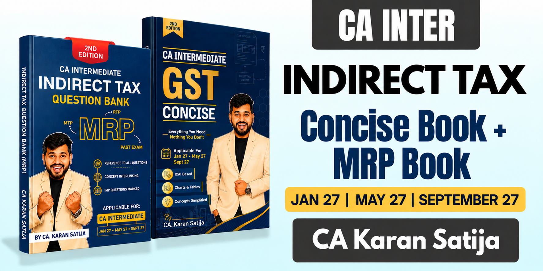 CA Inter GST New Books Set By CA Karan Satija | Jan 27_May27_Sept.27